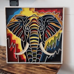 colorful multi layer elephant