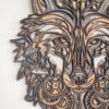 multi layer wooden wolf laser cut laser engraving wall decoration