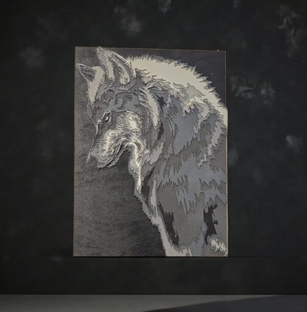Multi Layer 3D Effect Wolf
